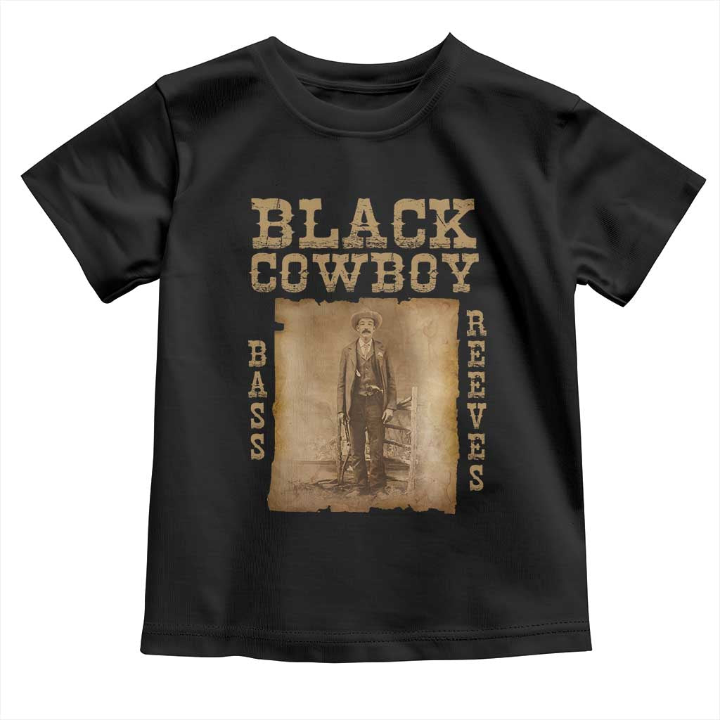 Bass Reeves Toddler T Shirt Black Cowboy Western Legend Vintage