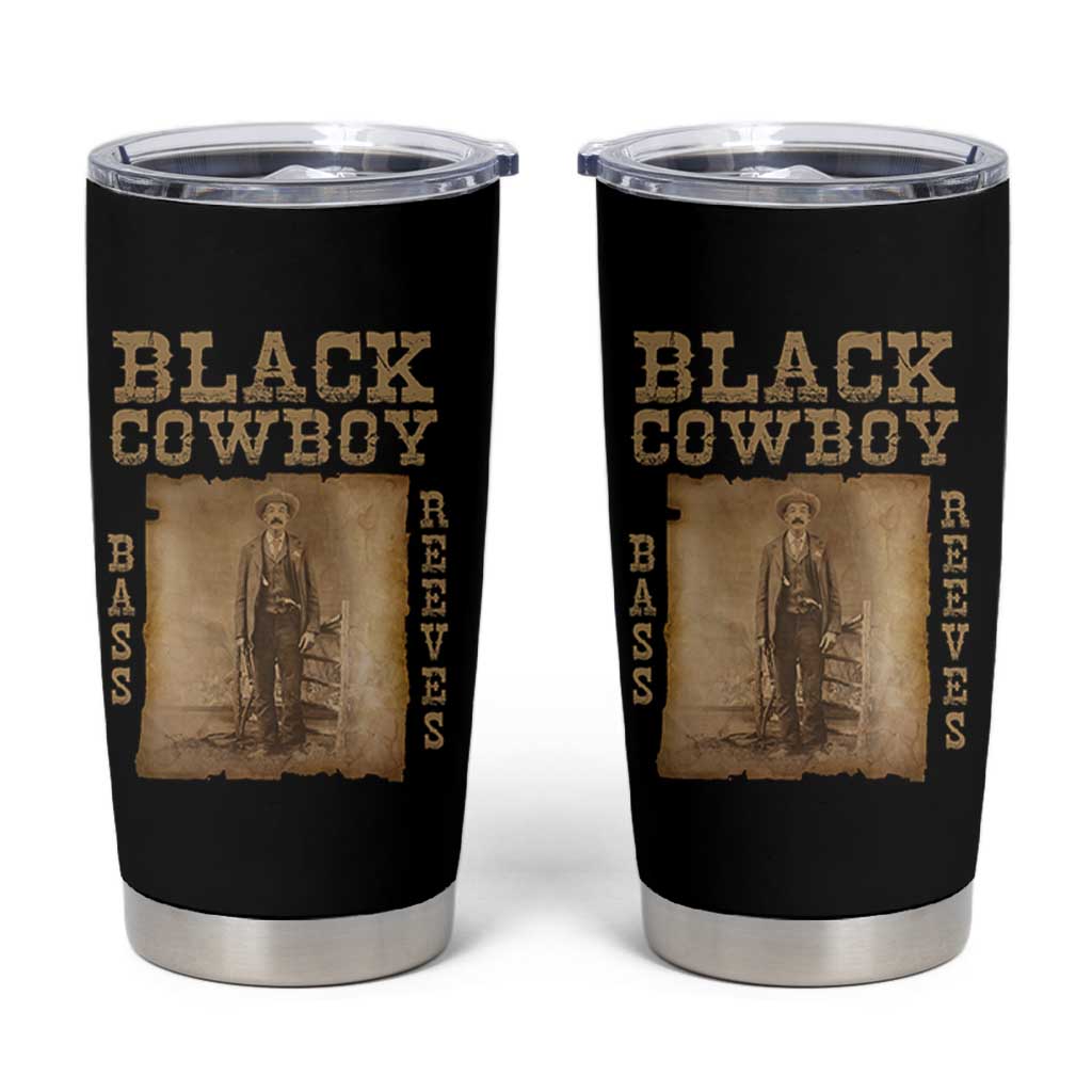 Bass Reeves Tumbler Cup Black Cowboy Western Legend Vintage