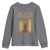 Bass Reeves Youth Sweatshirt Black Cowboy Western Legend Vintage