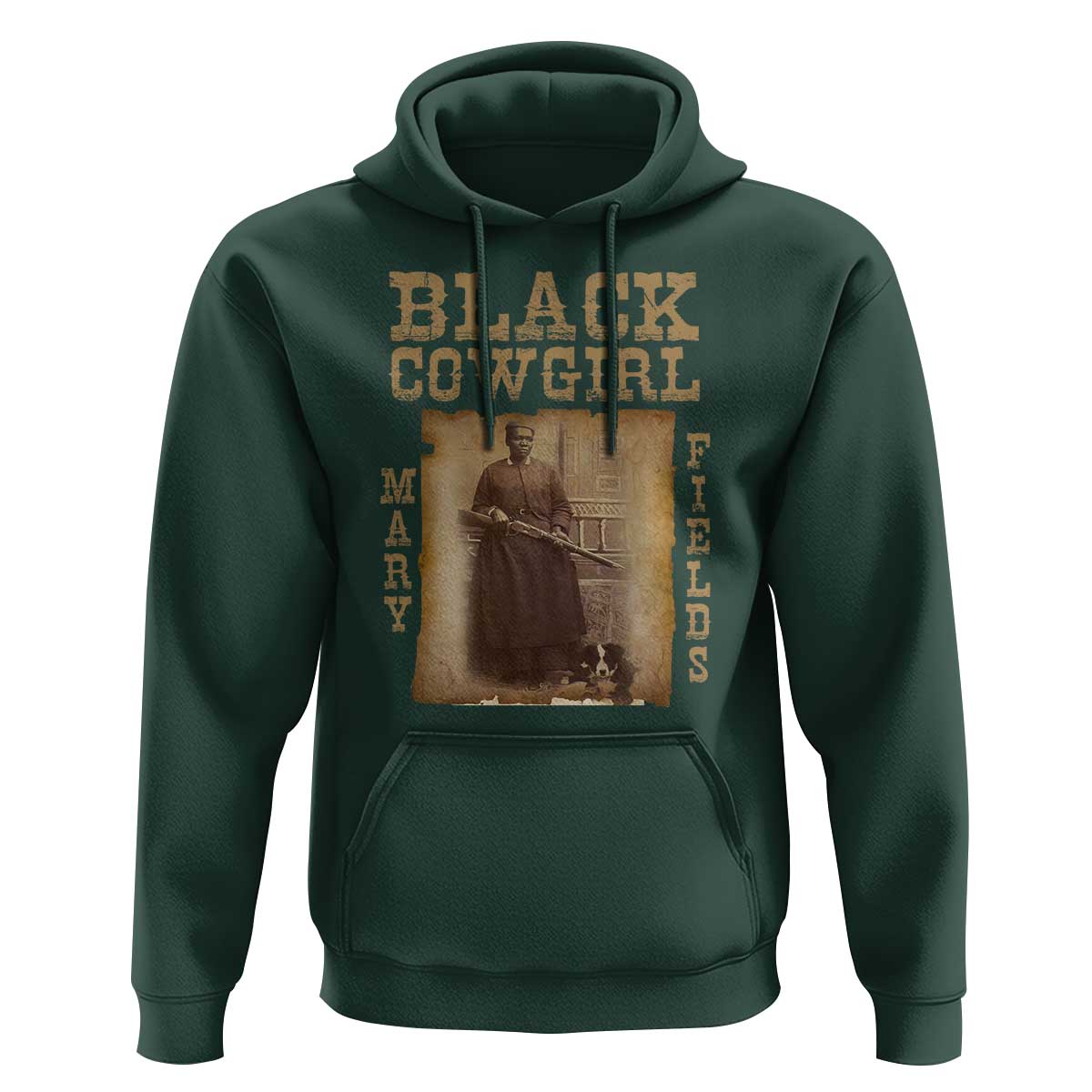 Mary Fields Hoodie Black Cowgirl Pioneer Western Legend Vintage