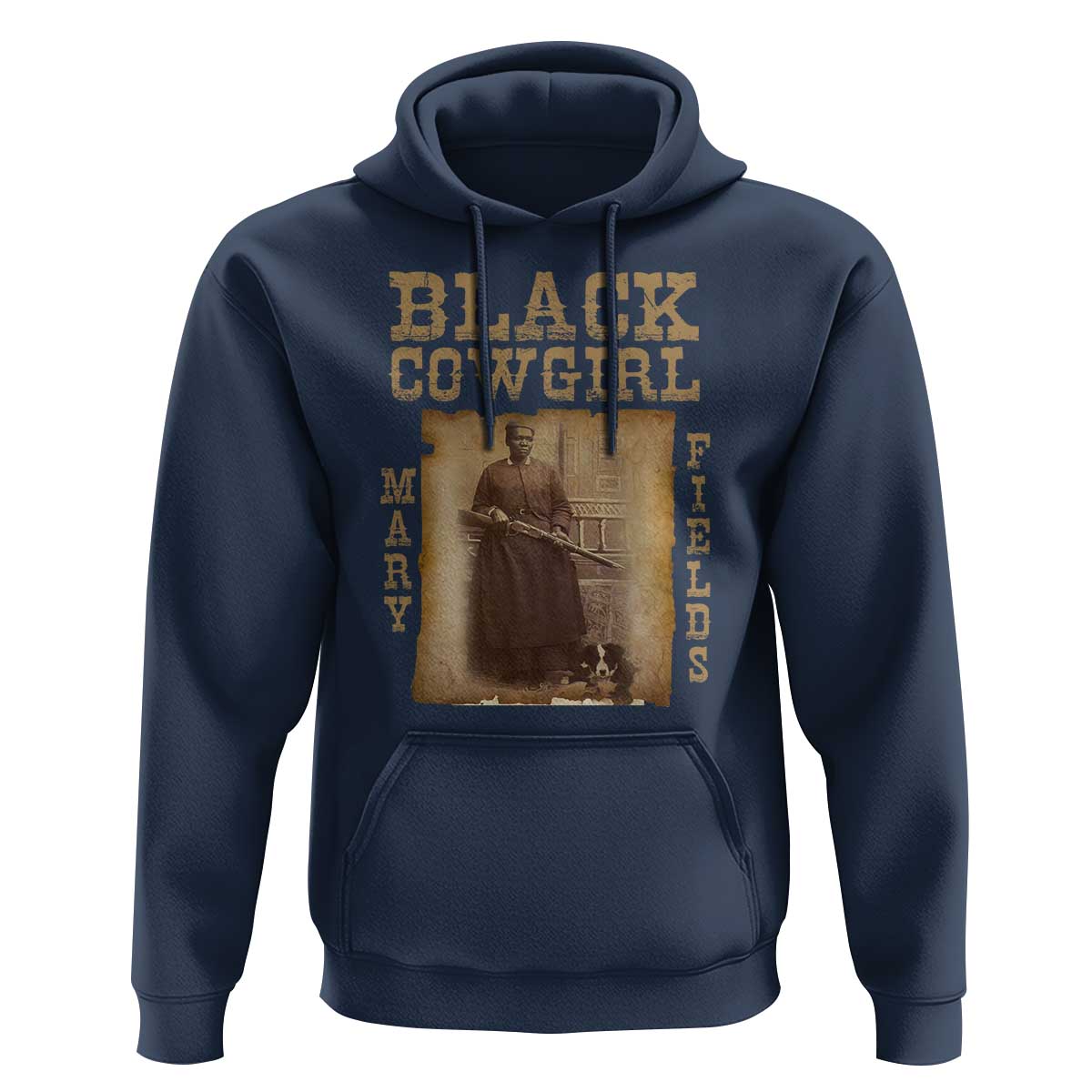 Mary Fields Hoodie Black Cowgirl Pioneer Western Legend Vintage