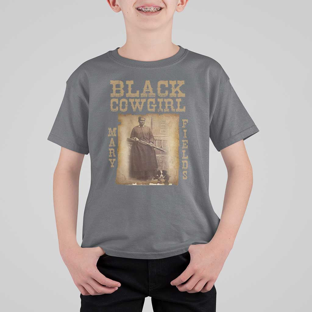 Mary Fields T Shirt For Kid Black Cowgirl Pioneer Western Legend Vintage