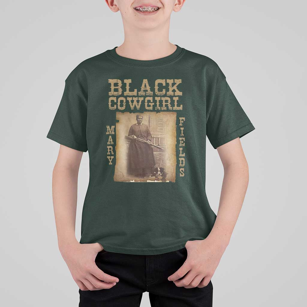 Mary Fields T Shirt For Kid Black Cowgirl Pioneer Western Legend Vintage