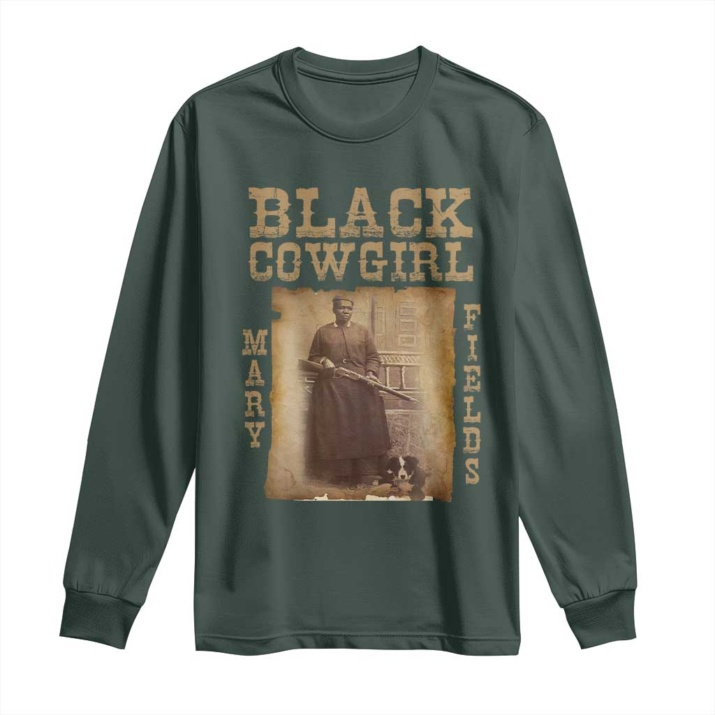 Mary Fields Long Sleeve Shirt Black Cowgirl Pioneer Western Legend Vintage