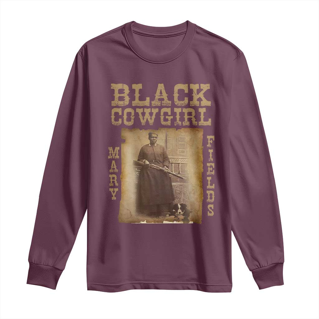 Mary Fields Long Sleeve Shirt Black Cowgirl Pioneer Western Legend Vintage