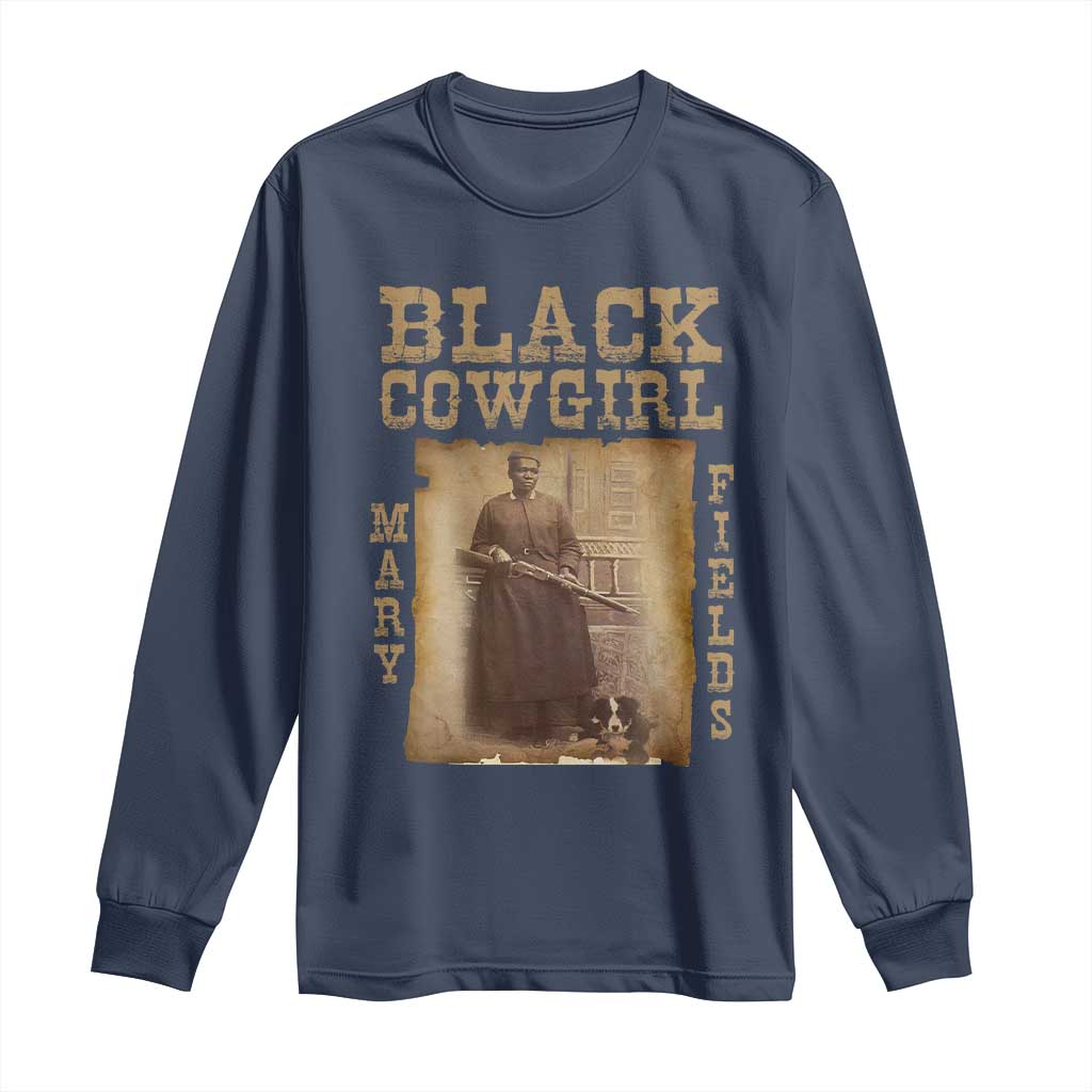 Mary Fields Long Sleeve Shirt Black Cowgirl Pioneer Western Legend Vintage