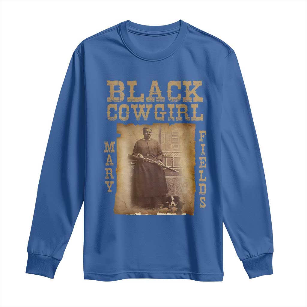 Mary Fields Long Sleeve Shirt Black Cowgirl Pioneer Western Legend Vintage