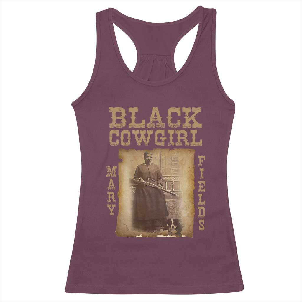 Mary Fields Racerback Tank Top Black Cowgirl Pioneer Western Legend Vintage