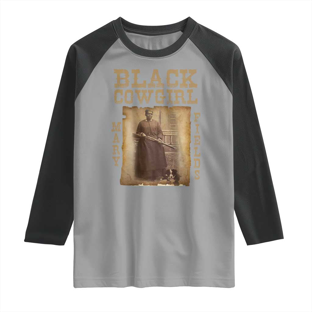 Mary Fields Raglan Shirt Black Cowgirl Pioneer Western Legend Vintage