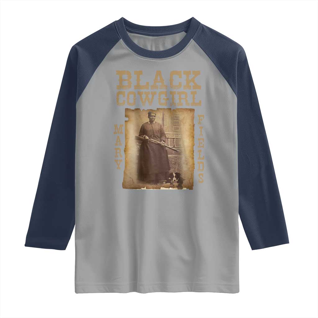 Mary Fields Raglan Shirt Black Cowgirl Pioneer Western Legend Vintage