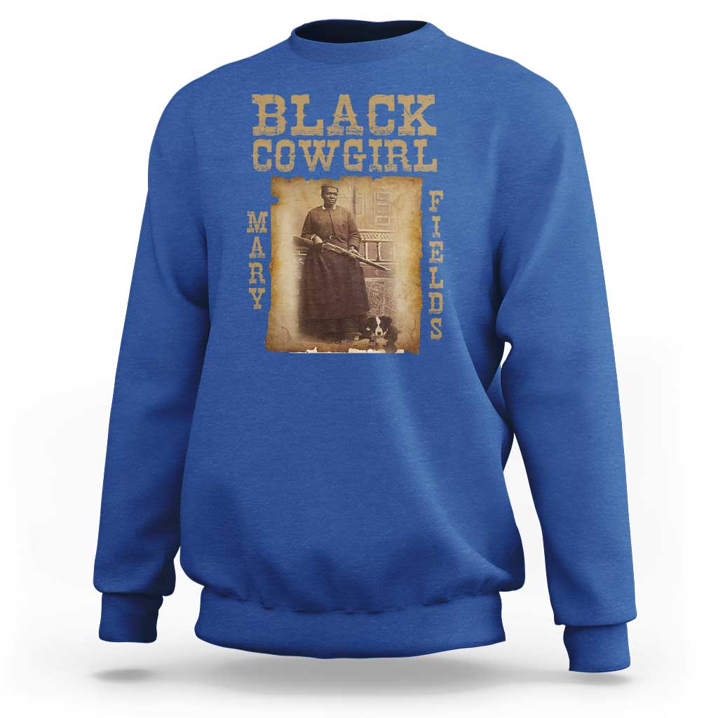 Mary Fields Sweatshirt Black Cowgirl Pioneer Western Legend Vintage