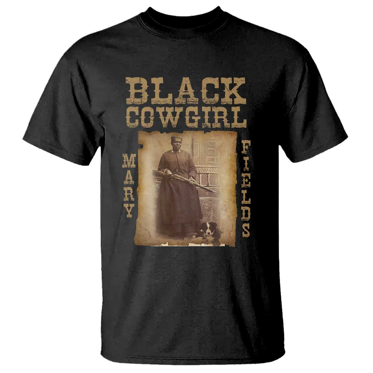 Mary Fields T Shirt Black Cowgirl Pioneer Western Legend Vintage