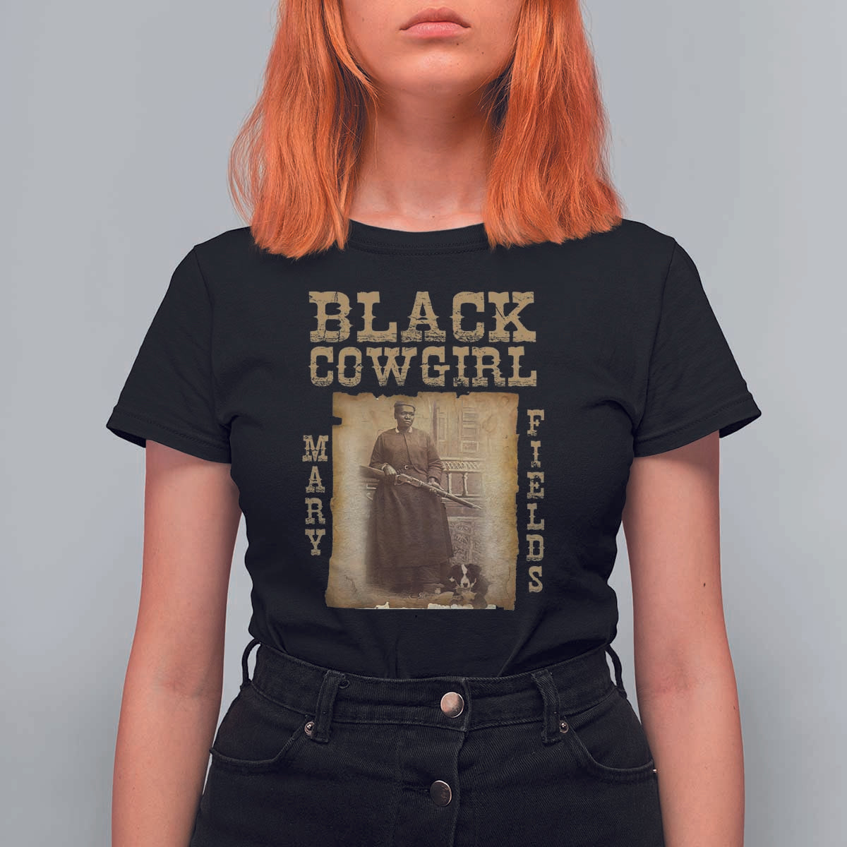 Mary Fields T Shirt For Women Black Cowgirl Pioneer Western Legend Vintage