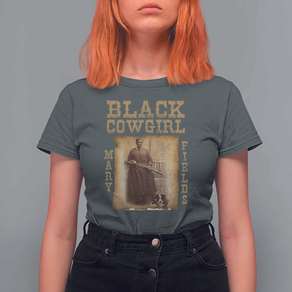 Mary Fields T Shirt For Women Black Cowgirl Pioneer Western Legend Vintage