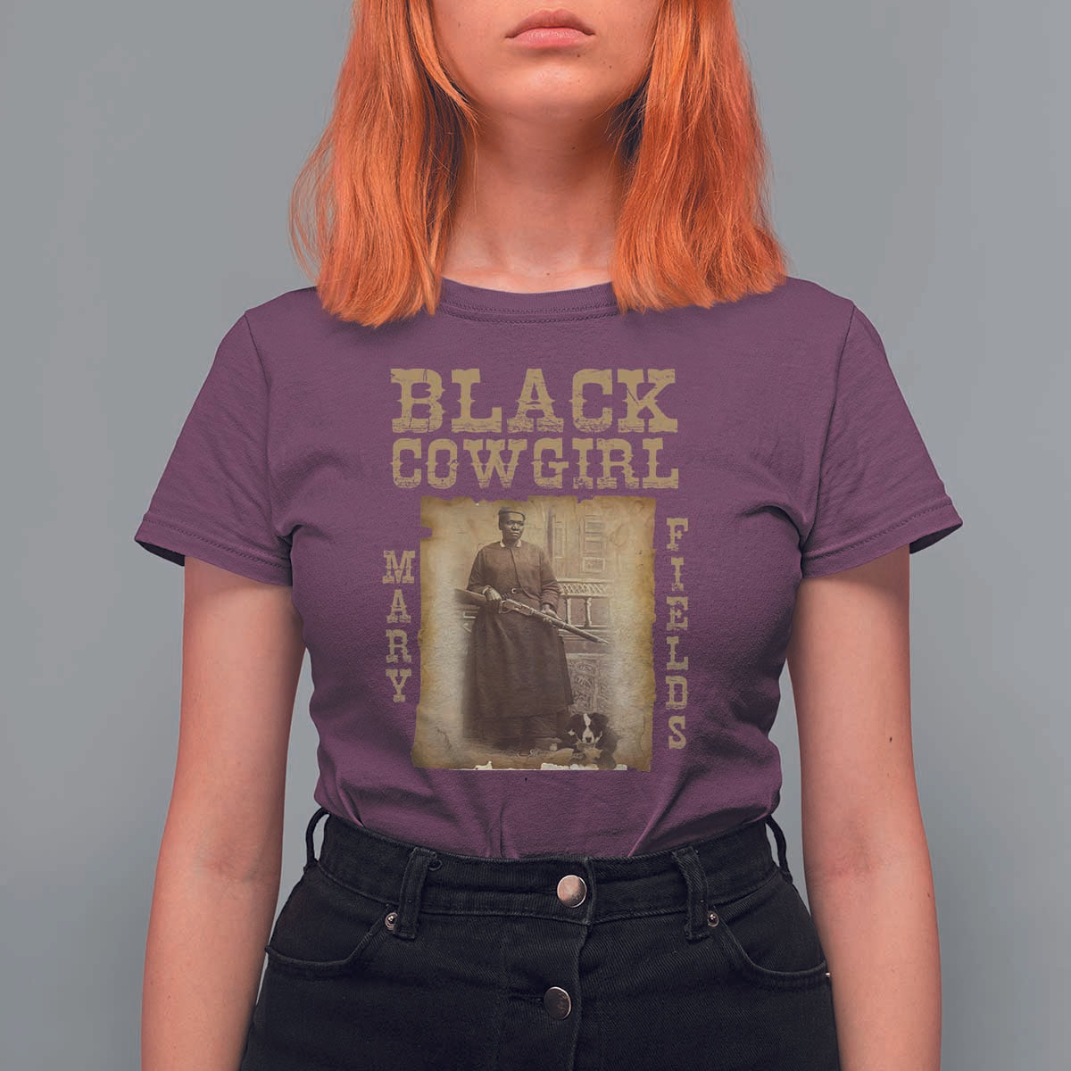 Mary Fields T Shirt For Women Black Cowgirl Pioneer Western Legend Vintage