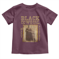 Mary Fields Toddler T Shirt Black Cowgirl Pioneer Western Legend Vintage