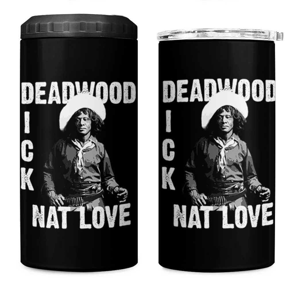 Nat Love 4 in 1 Can Cooler Tumbler Deadwood Dick Black Cowboy Western Legend Vintage