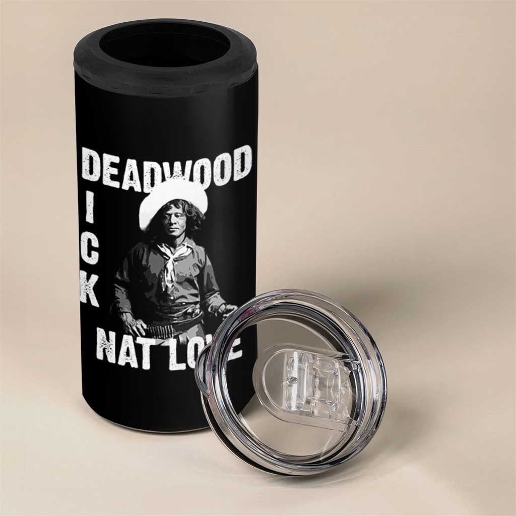 Nat Love 4 in 1 Can Cooler Tumbler Deadwood Dick Black Cowboy Western Legend Vintage