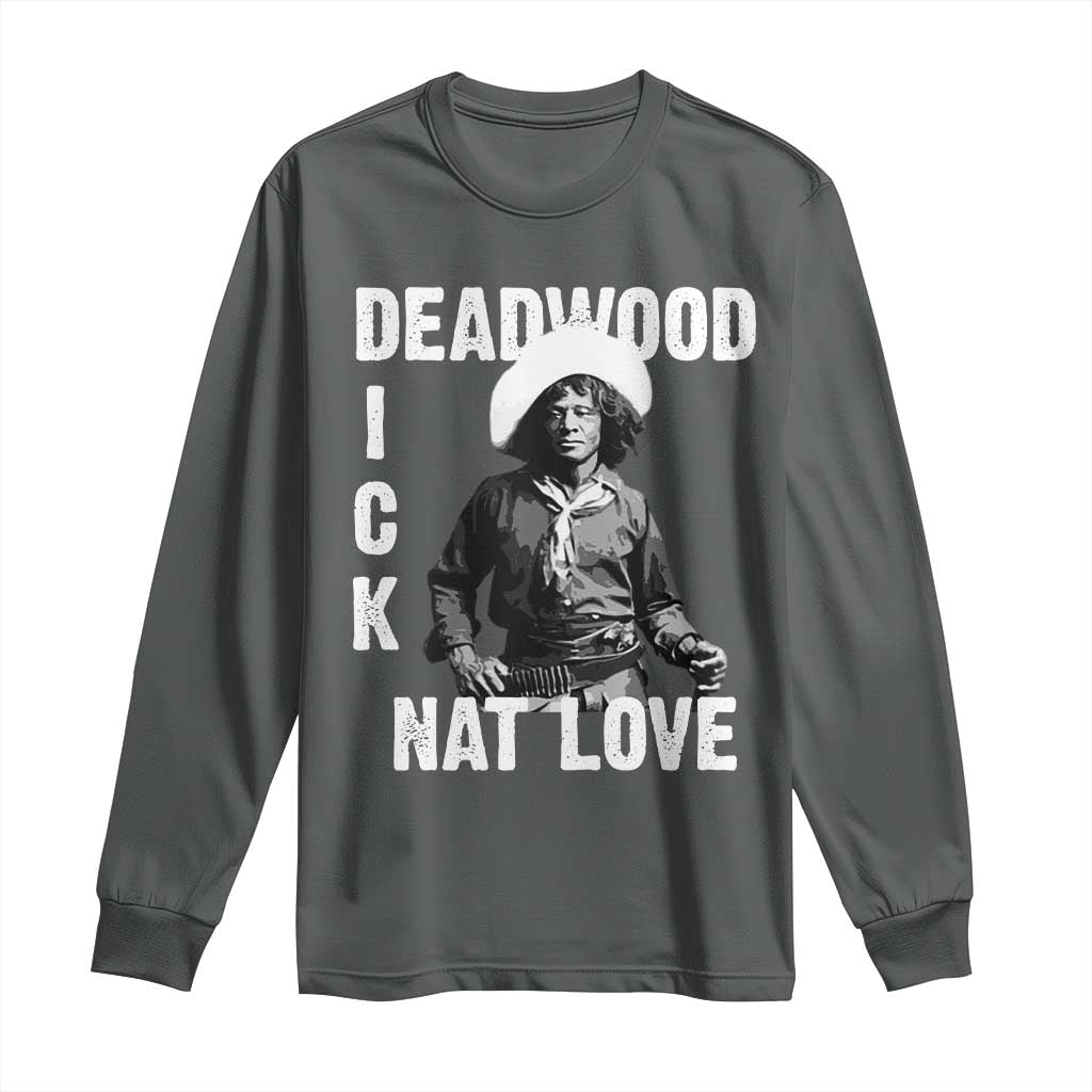 Nat Love Long Sleeve Shirt Deadwood Dick Black Cowboy Western Legend Vintage