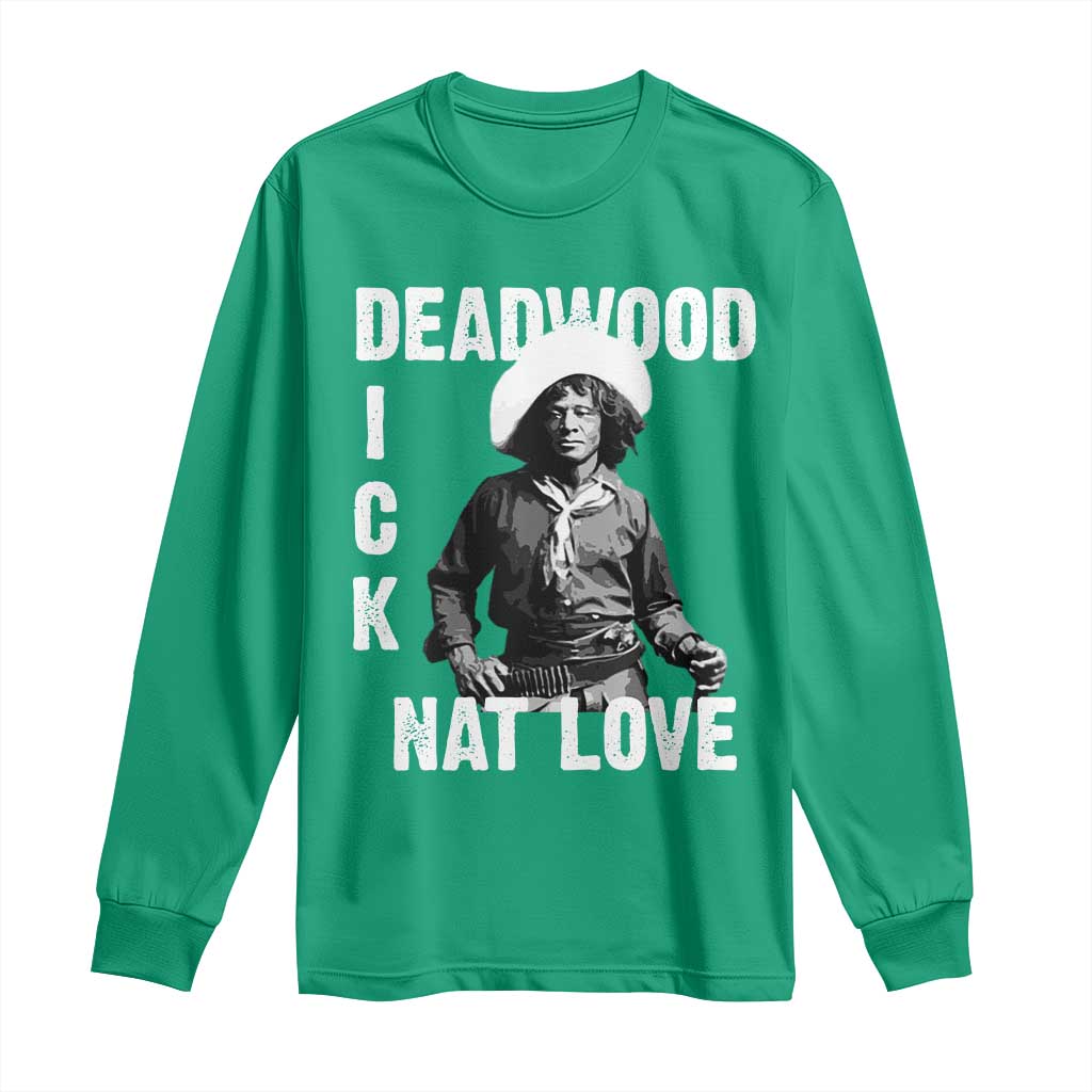 Nat Love Long Sleeve Shirt Deadwood Dick Black Cowboy Western Legend Vintage
