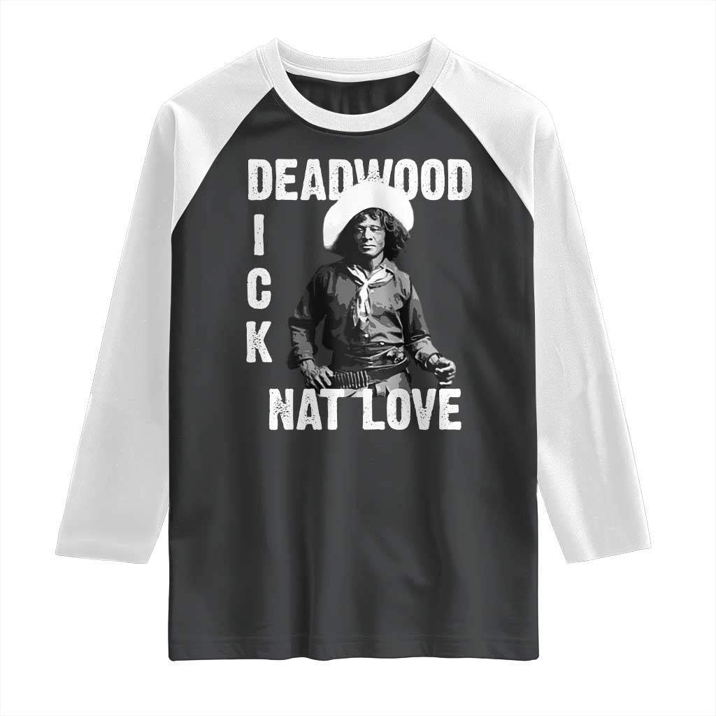 Nat Love Raglan Shirt Deadwood Dick Black Cowboy Western Legend Vintage