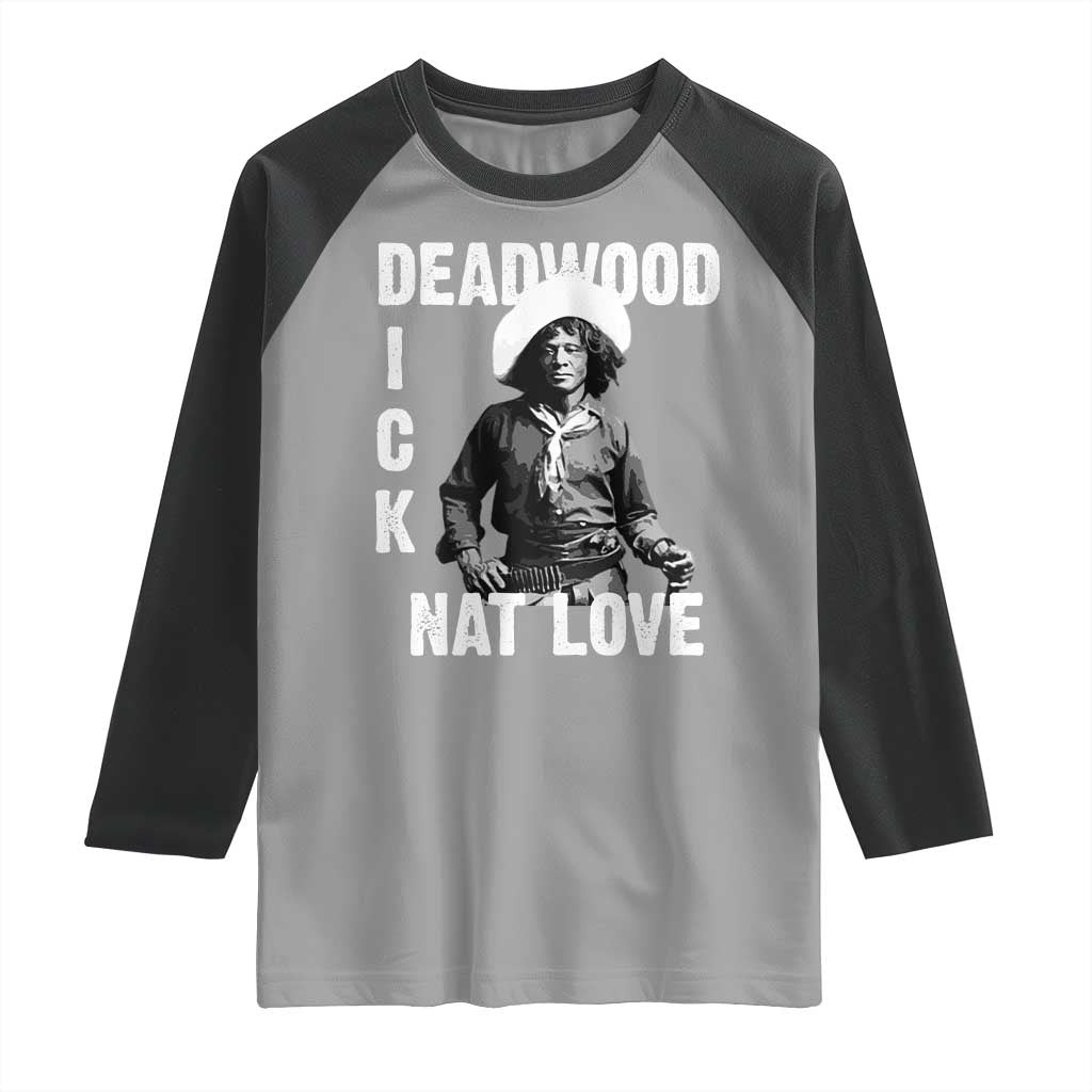 Nat Love Raglan Shirt Deadwood Dick Black Cowboy Western Legend Vintage