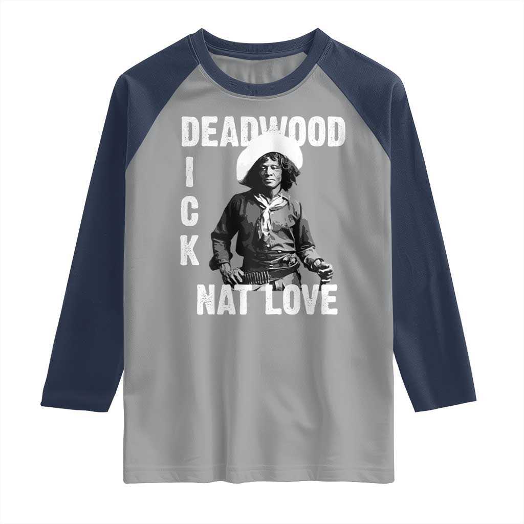 Nat Love Raglan Shirt Deadwood Dick Black Cowboy Western Legend Vintage