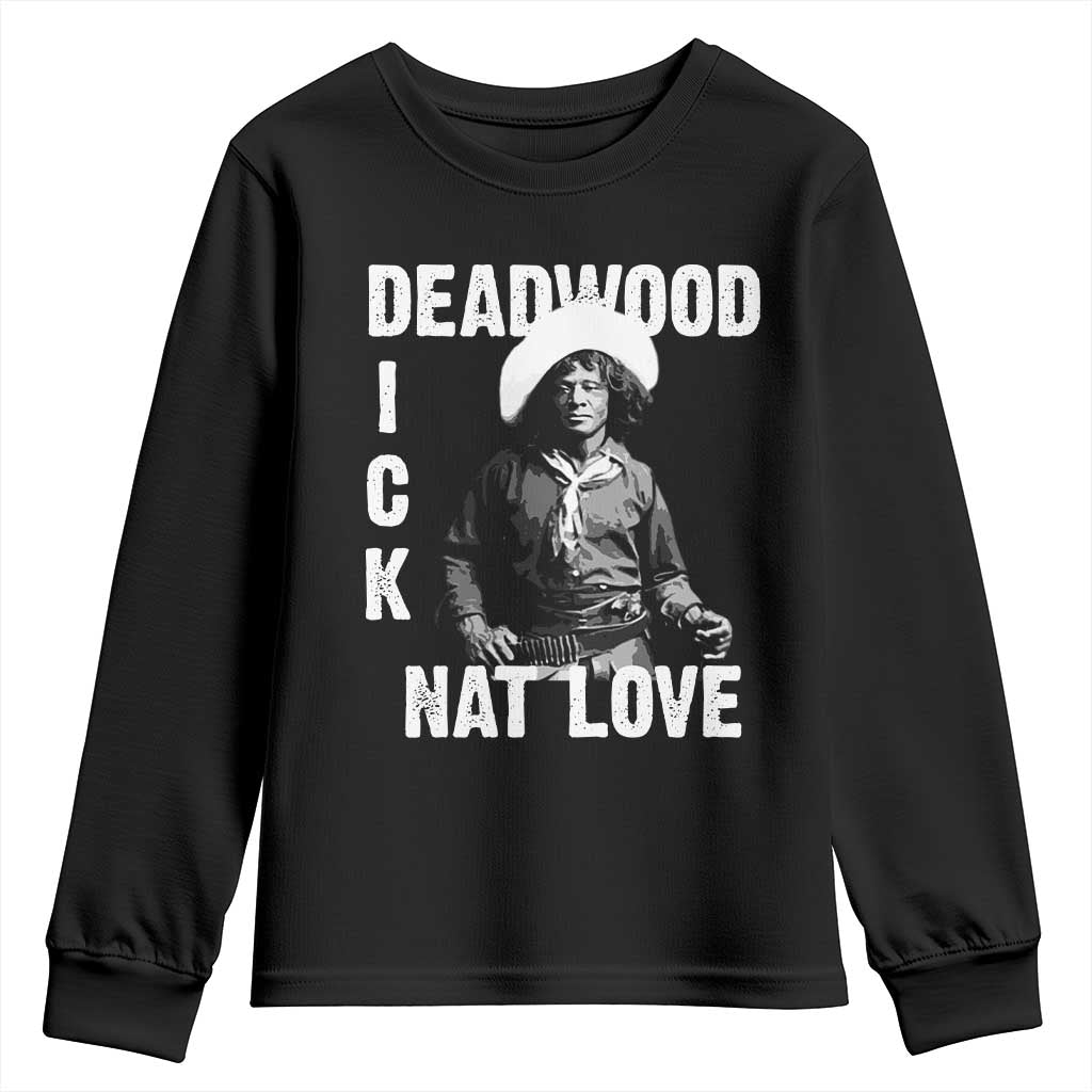 Nat Love Youth Sweatshirt Deadwood Dick Black Cowboy Western Legend Vintage