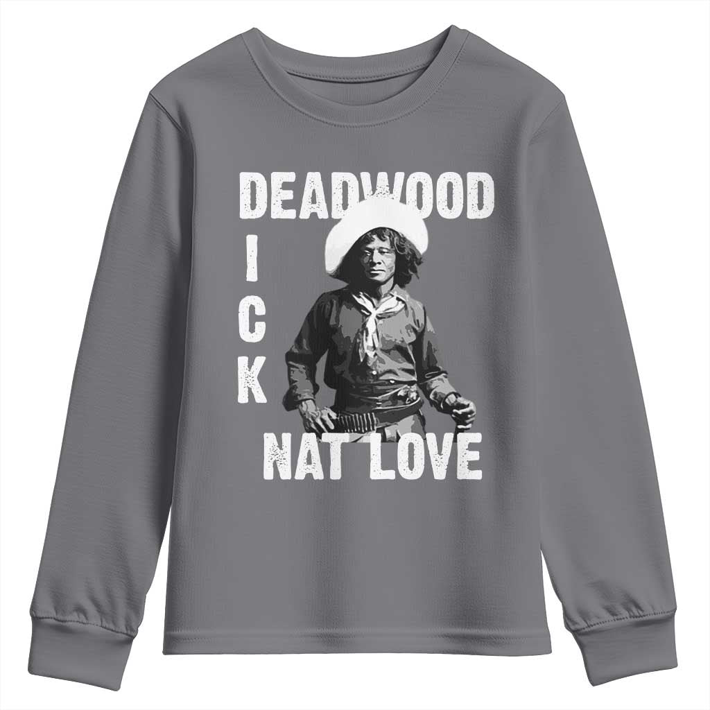 Nat Love Youth Sweatshirt Deadwood Dick Black Cowboy Western Legend Vintage