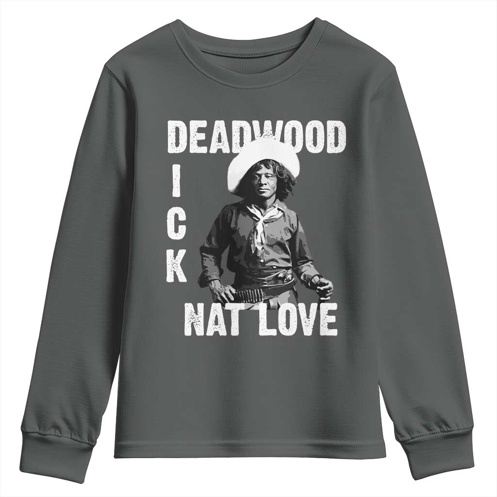 Nat Love Youth Sweatshirt Deadwood Dick Black Cowboy Western Legend Vintage