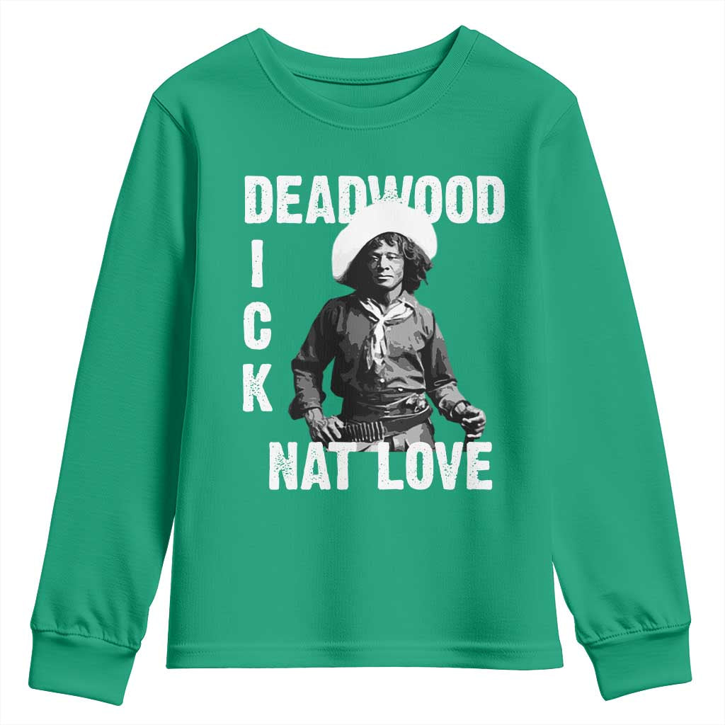 Nat Love Youth Sweatshirt Deadwood Dick Black Cowboy Western Legend Vintage