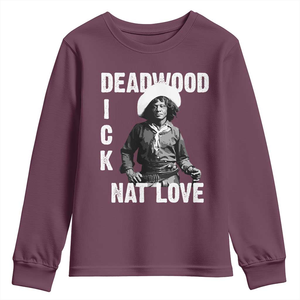 Nat Love Youth Sweatshirt Deadwood Dick Black Cowboy Western Legend Vintage