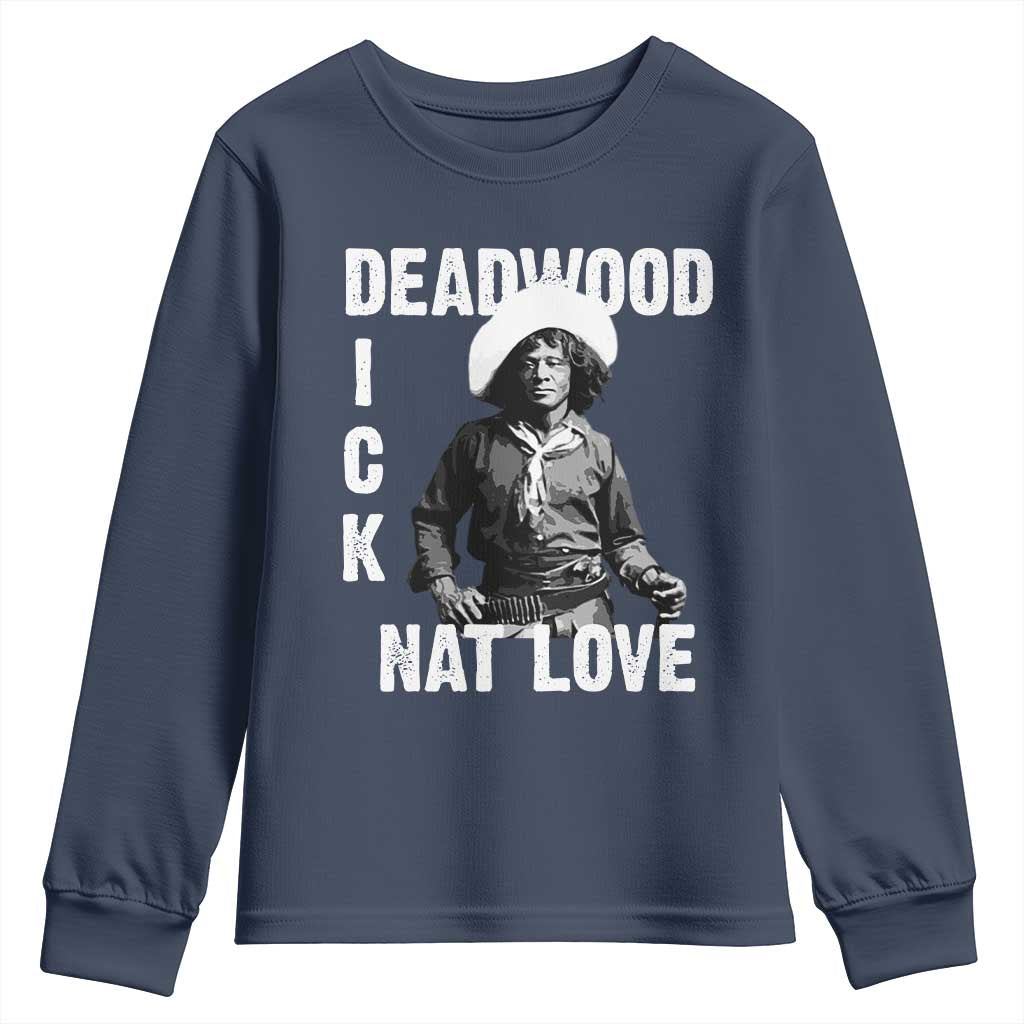 Nat Love Youth Sweatshirt Deadwood Dick Black Cowboy Western Legend Vintage
