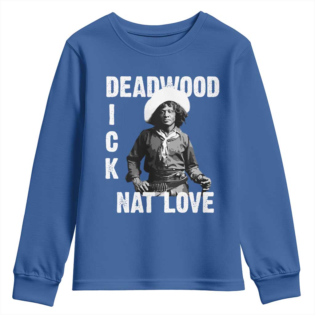 Nat Love Youth Sweatshirt Deadwood Dick Black Cowboy Western Legend Vintage