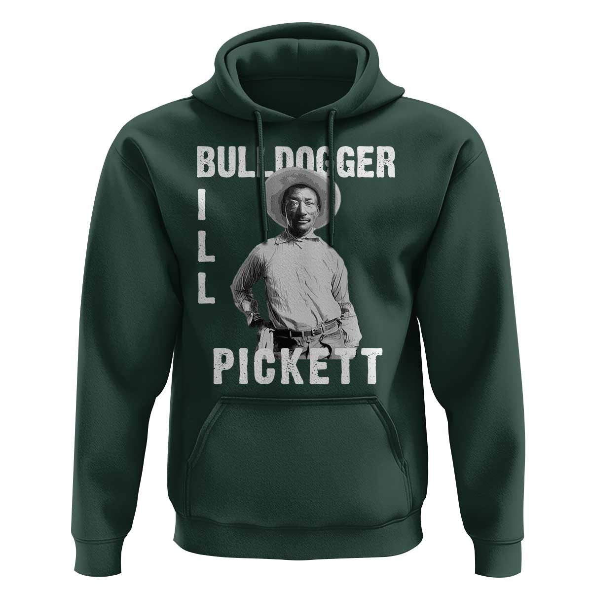 Bill Pickett Hoodie Bulldogger Black Cowboy Western Legend Vintage