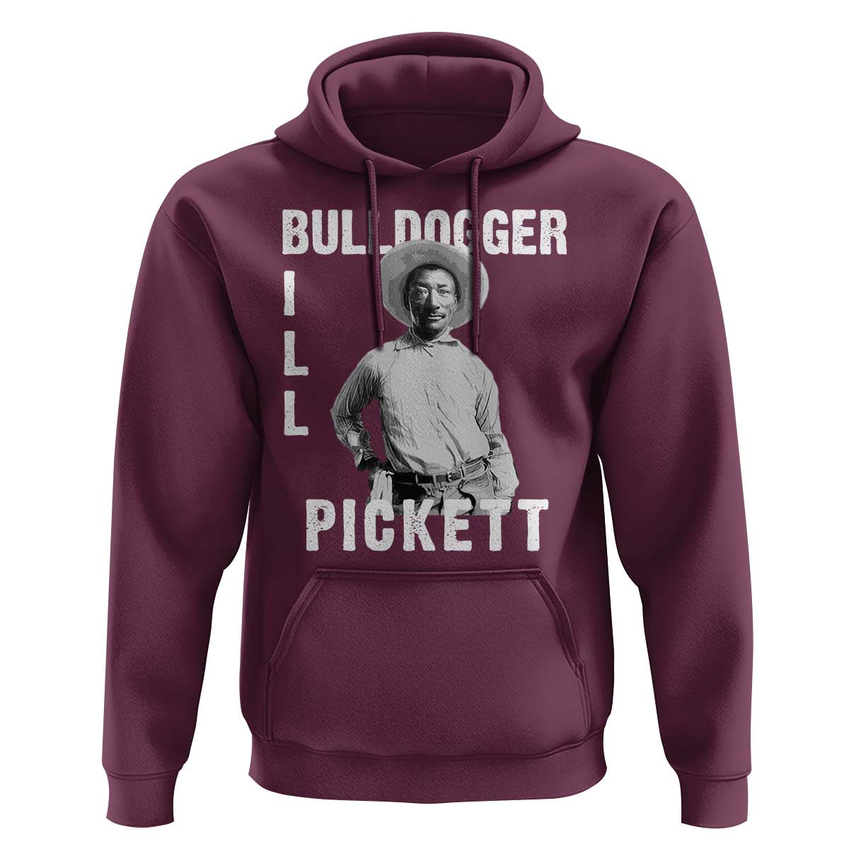 Bill Pickett Hoodie Bulldogger Black Cowboy Western Legend Vintage