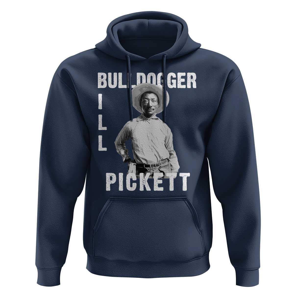 Bill Pickett Hoodie Bulldogger Black Cowboy Western Legend Vintage