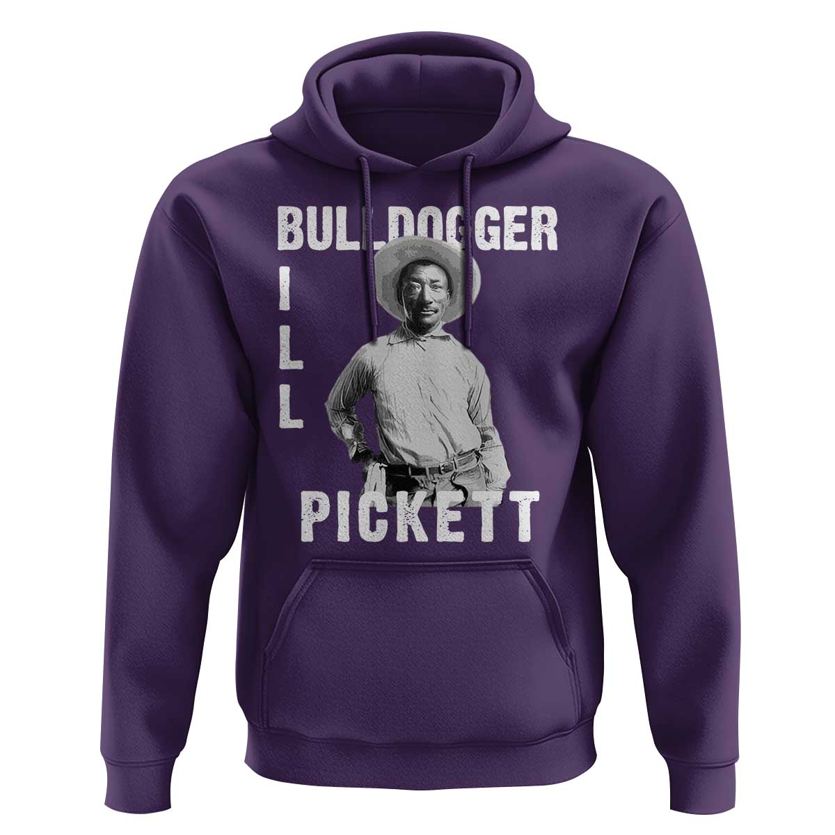 Bill Pickett Hoodie Bulldogger Black Cowboy Western Legend Vintage