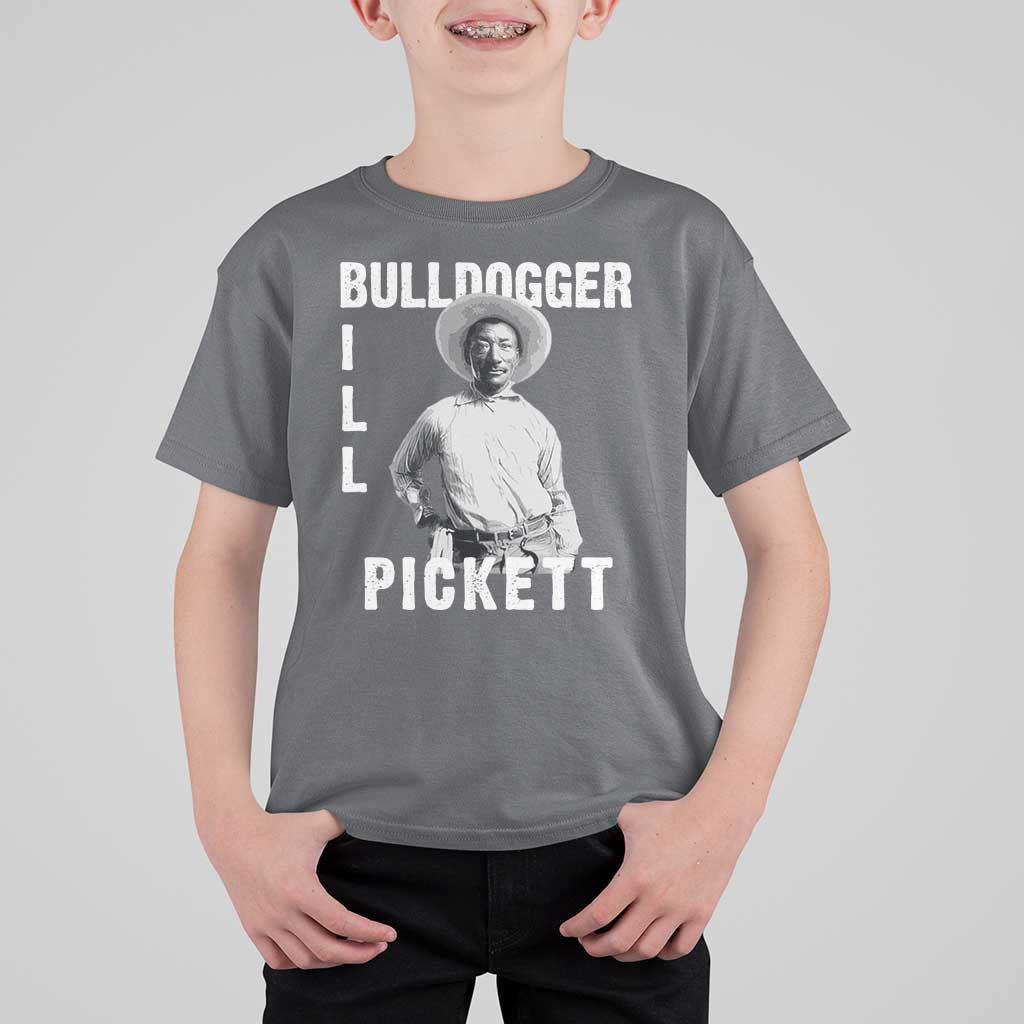 Bill Pickett T Shirt For Kid Bulldogger Black Cowboy Western Legend Vintage