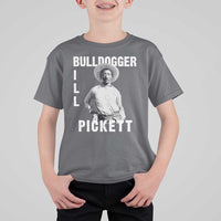 Bill Pickett T Shirt For Kid Bulldogger Black Cowboy Western Legend Vintage
