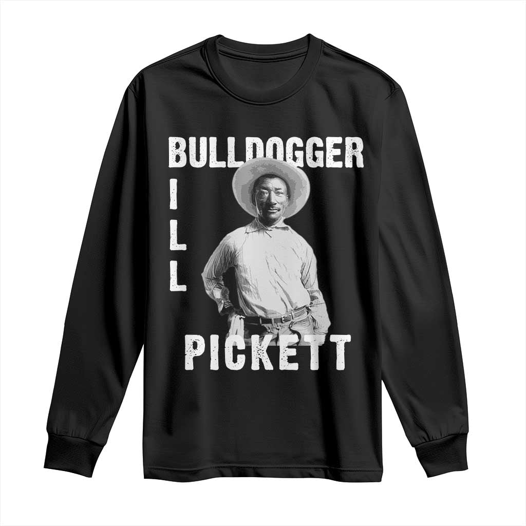 Bill Pickett Long Sleeve Shirt Bulldogger Black Cowboy Western Legend Vintage