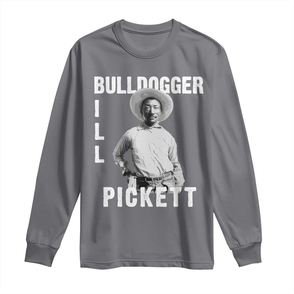 Bill Pickett Long Sleeve Shirt Bulldogger Black Cowboy Western Legend Vintage
