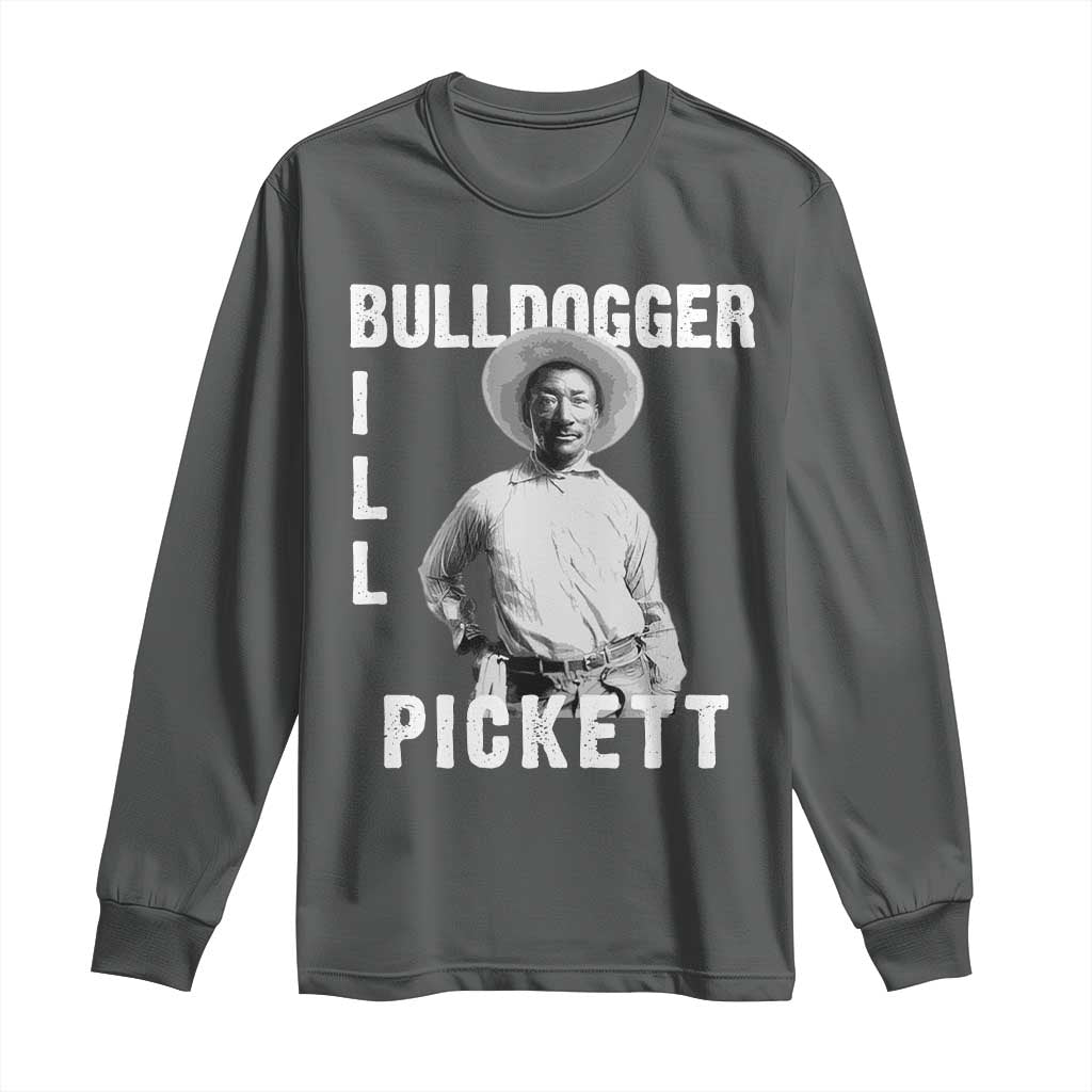 Bill Pickett Long Sleeve Shirt Bulldogger Black Cowboy Western Legend Vintage