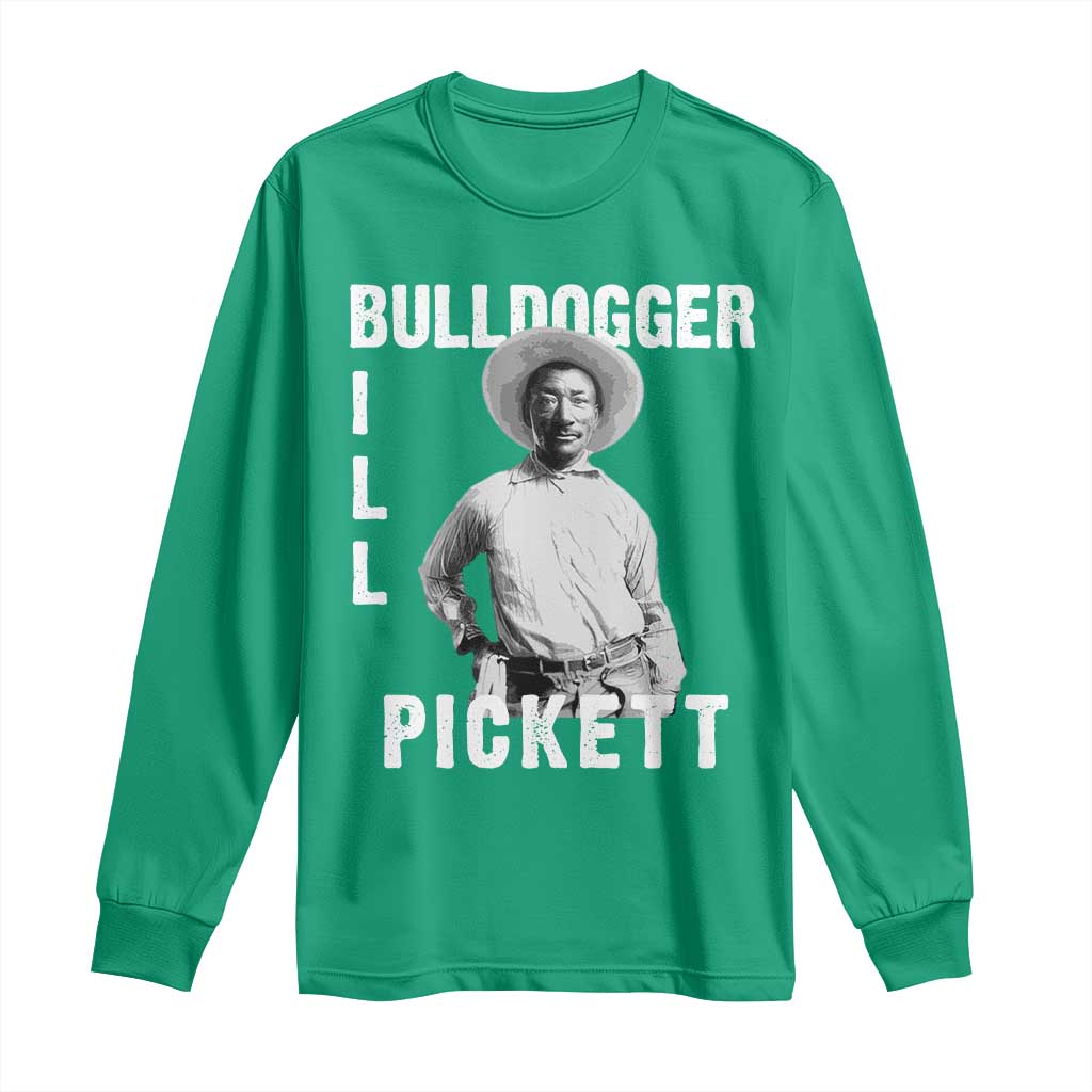 Bill Pickett Long Sleeve Shirt Bulldogger Black Cowboy Western Legend Vintage