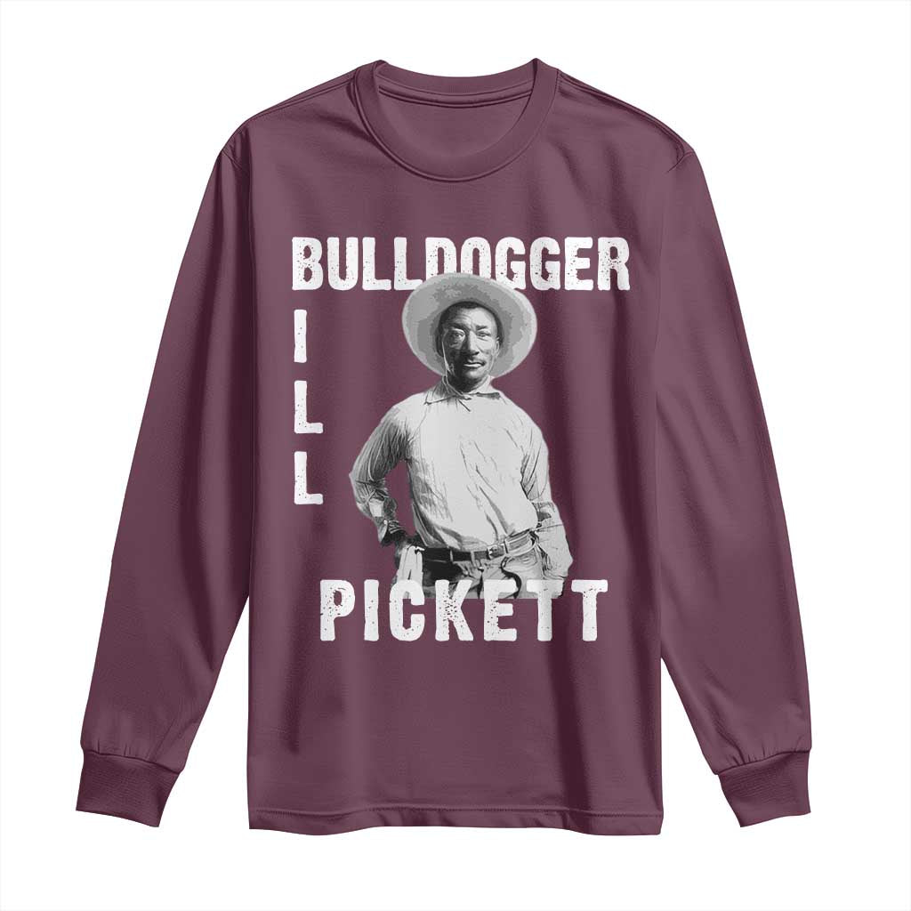 Bill Pickett Long Sleeve Shirt Bulldogger Black Cowboy Western Legend Vintage