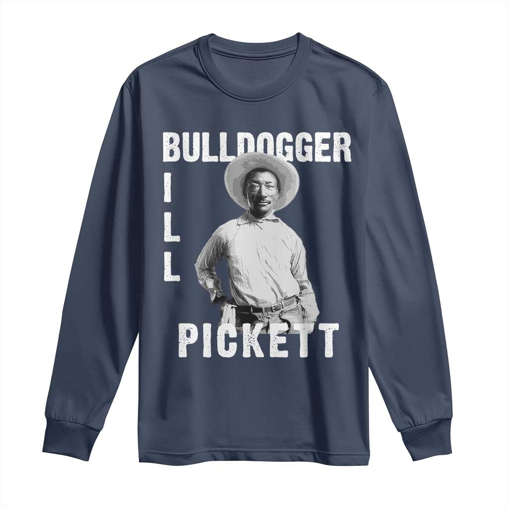 Bill Pickett Long Sleeve Shirt Bulldogger Black Cowboy Western Legend Vintage