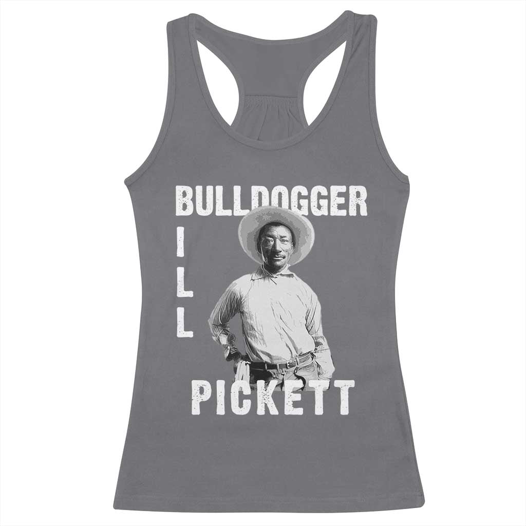Bill Pickett Racerback Tank Top Bulldogger Black Cowboy Western Legend Vintage