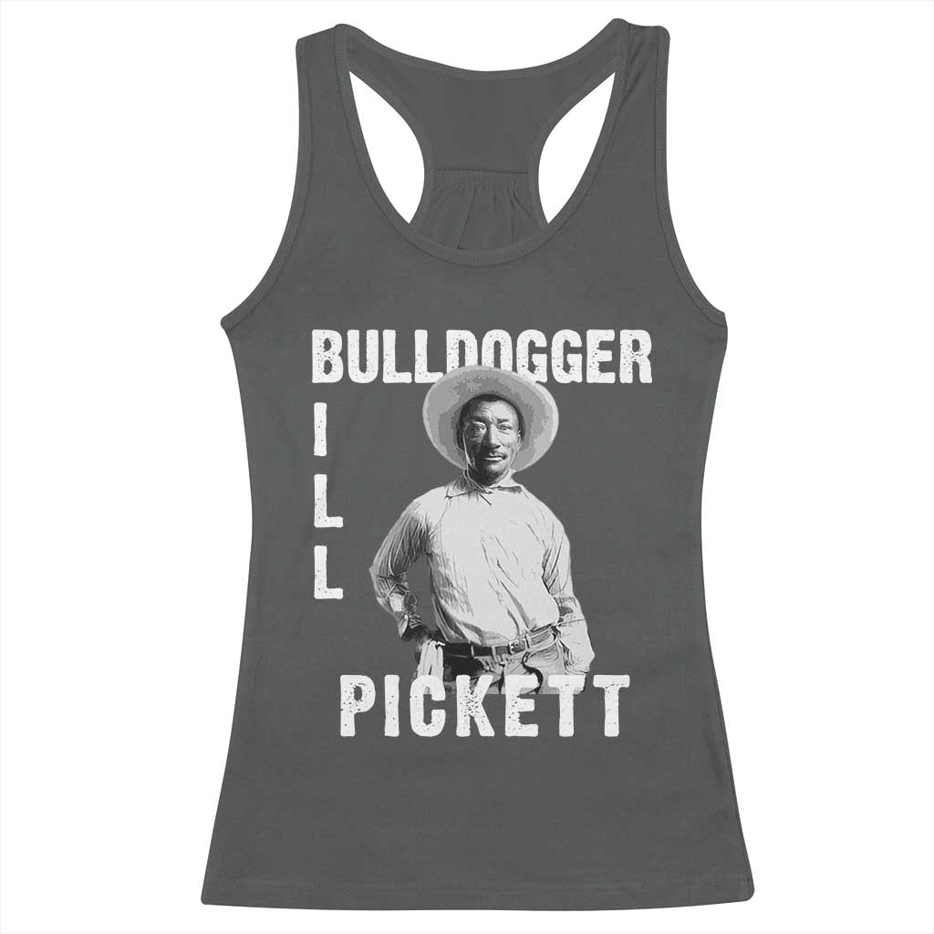 Bill Pickett Racerback Tank Top Bulldogger Black Cowboy Western Legend Vintage