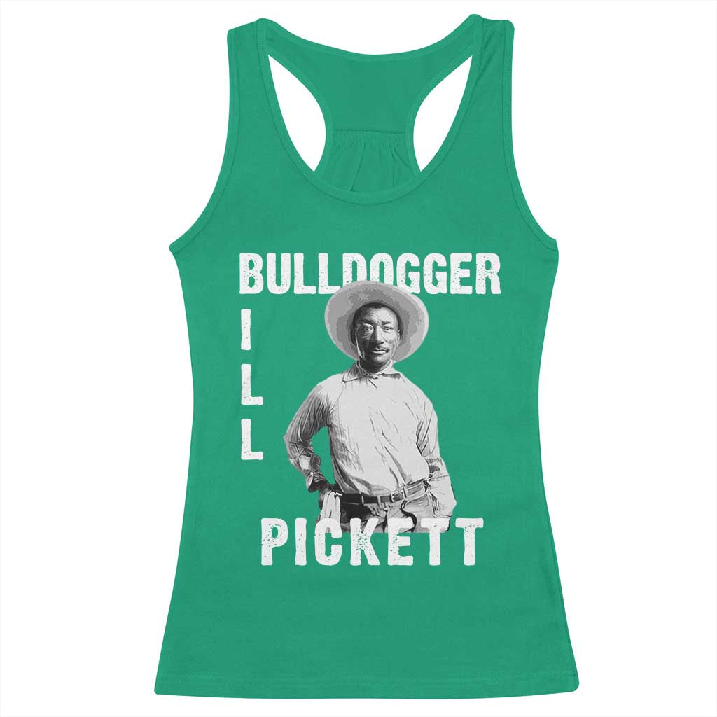 Bill Pickett Racerback Tank Top Bulldogger Black Cowboy Western Legend Vintage