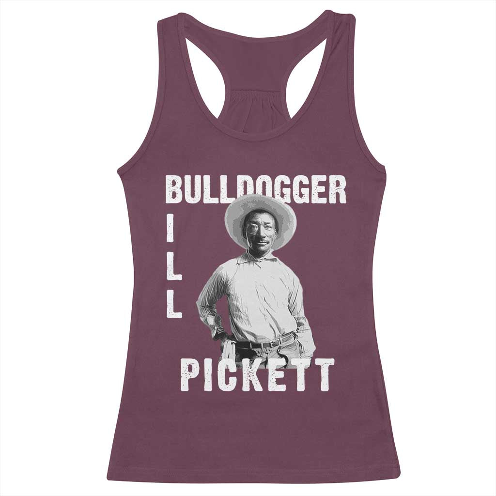 Bill Pickett Racerback Tank Top Bulldogger Black Cowboy Western Legend Vintage